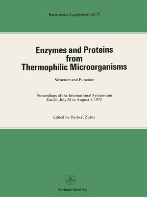 cover image of Enzymes and Proteins from Thermophilic Microorganisms Structure and Function